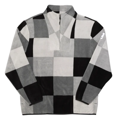 Autumn Vortex Half Zip Fleece Patchwork Large (Sale Item/ No Returns)