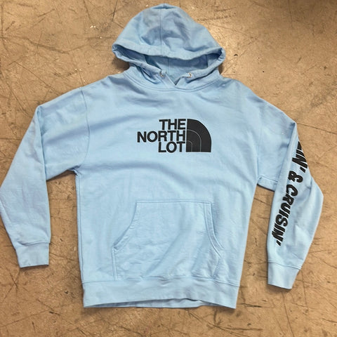 North Lot Hooded Boozin' Sweatshirt Blue Size Large