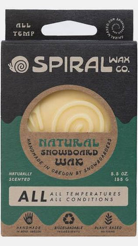 Spiral Wax Co. All Temp Natural Snowboard Wax 2026