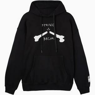 Spring Break Bones Hoodie Black 2026