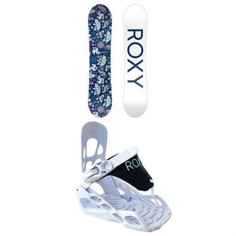 Roxy Poppy Package Little Girl's Snowboard & Speed Strap Bindings 2024