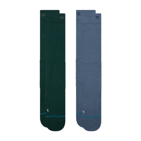 Stance Solid Mid Poly Snow 2 Pack Socks